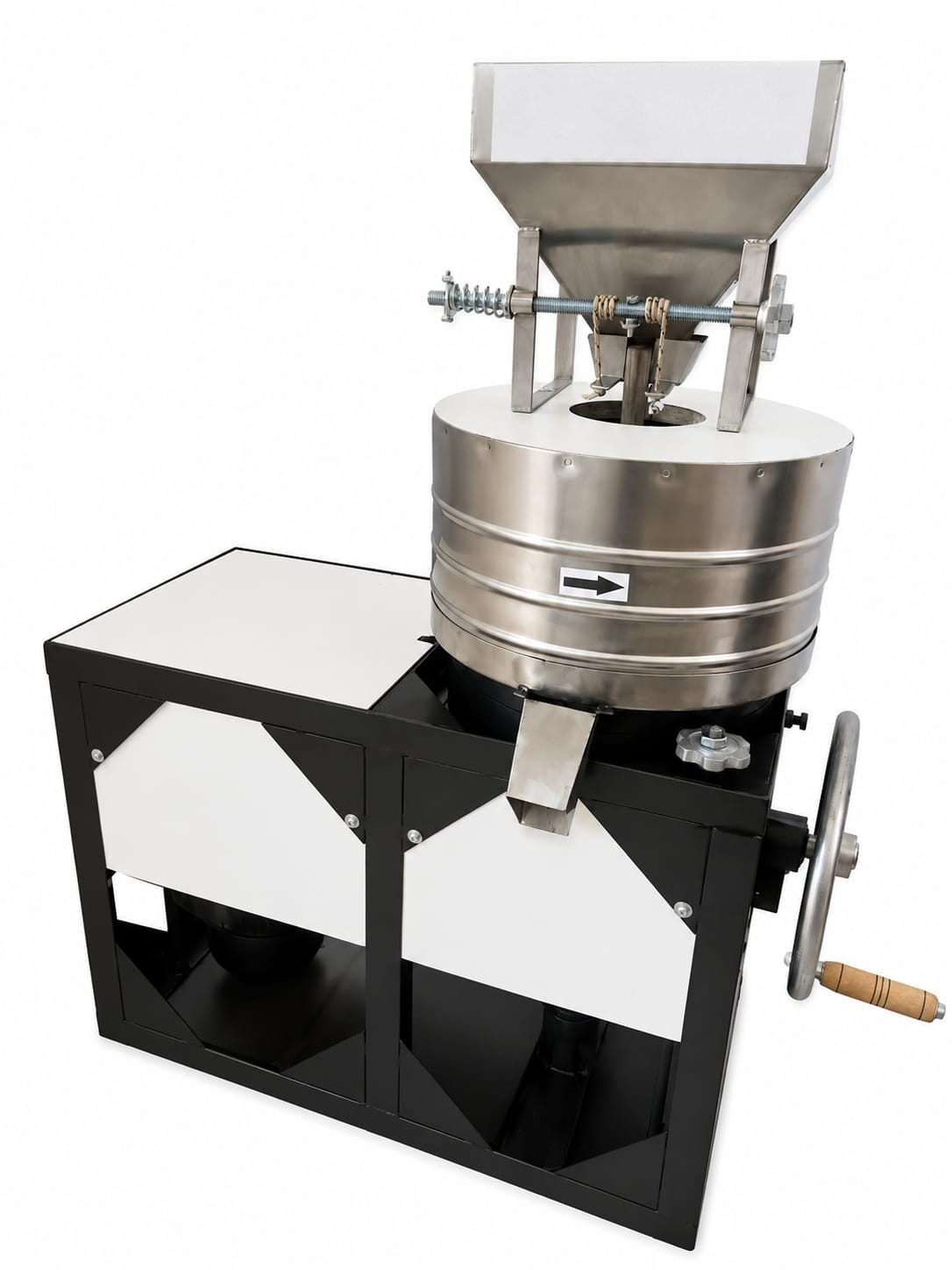 mlin-sa-prirodnim-kamenom-za-zitarice-fi350 Mlin za žitarice sa prirodnim kamenom Ø350 mm – inox, kombinovani pogon
